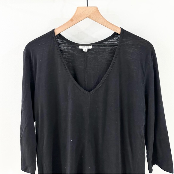 Nation LTD 3/4 Sleeve Tunic Black Size Large - Picture 3 of 6